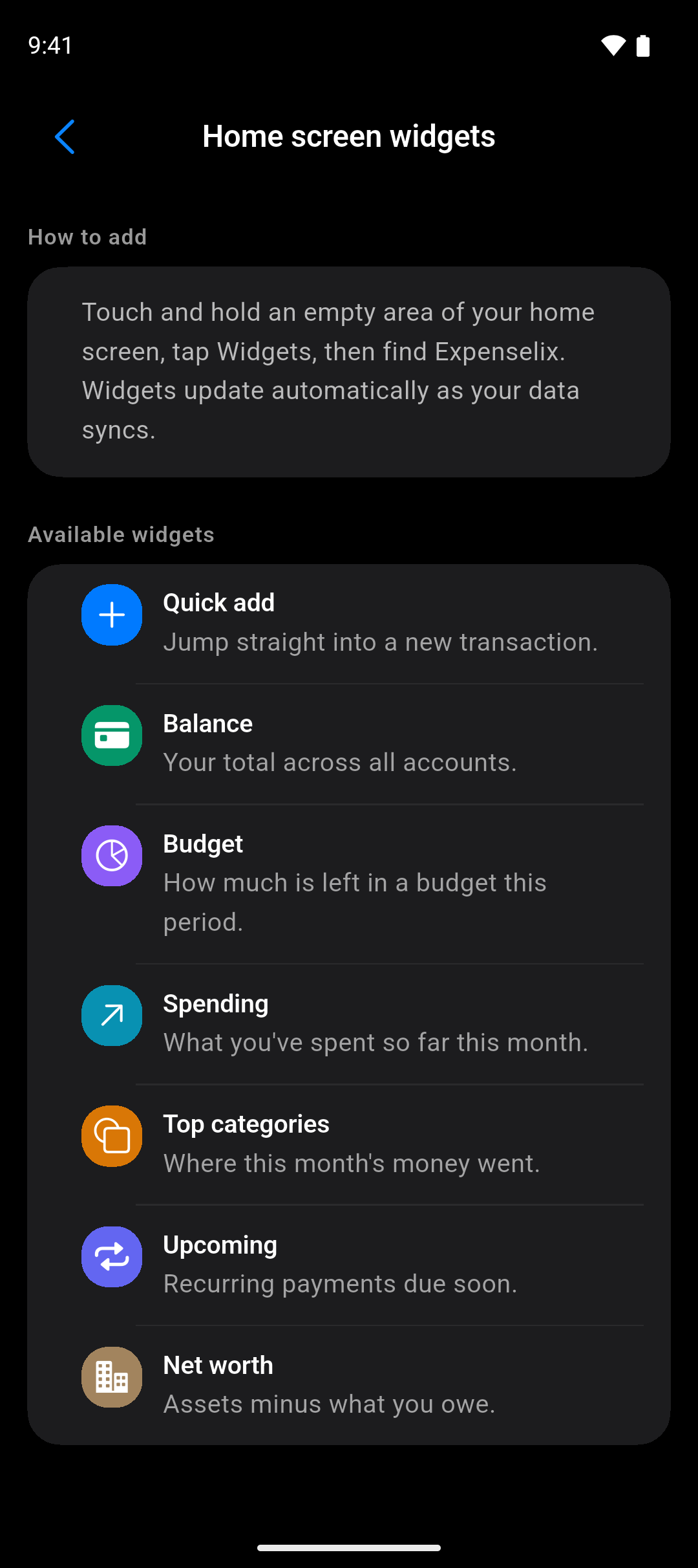 On your home screen